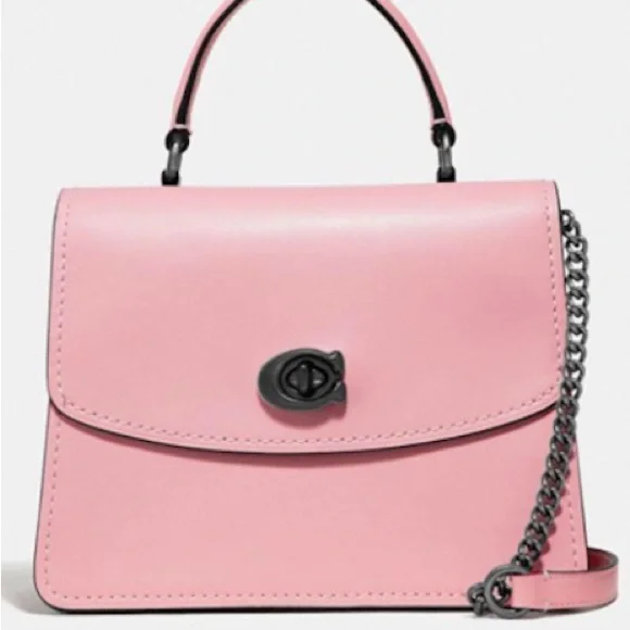 NWT Coach Parker Top Handle Pewter/Aurora 52664